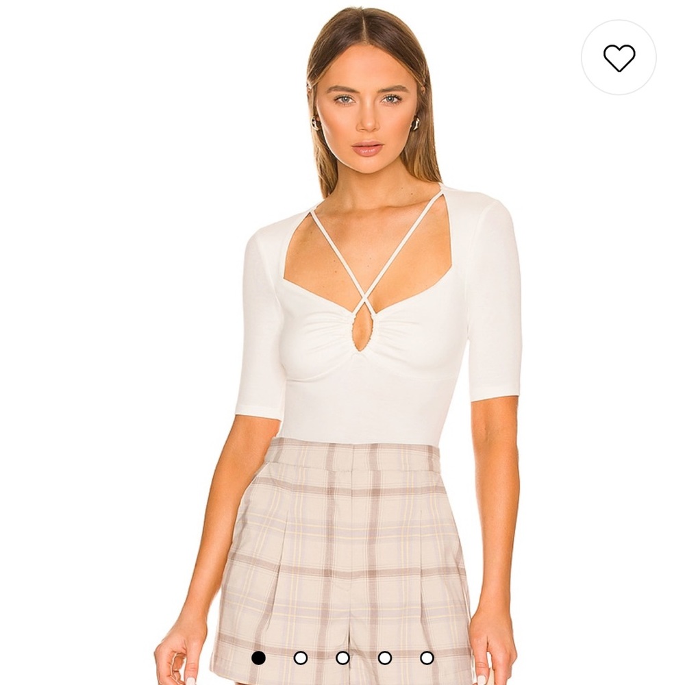 NWT ASTR Bodysuit in White - S